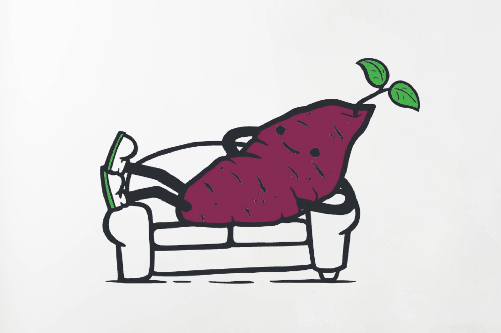 Couch Kumara Tee – unisex, Māori-inspired cotton T-shirt for everyday NZ wear.