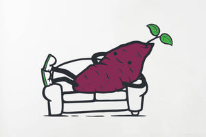 Couch Kumara Tee – unisex, Māori-inspired cotton T-shirt for everyday NZ wear.