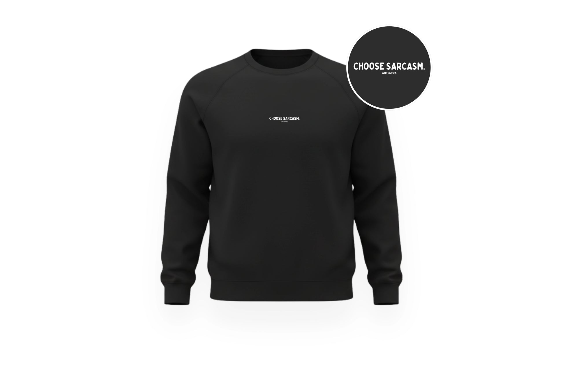 HINT OF SARCASM CREWNECK.