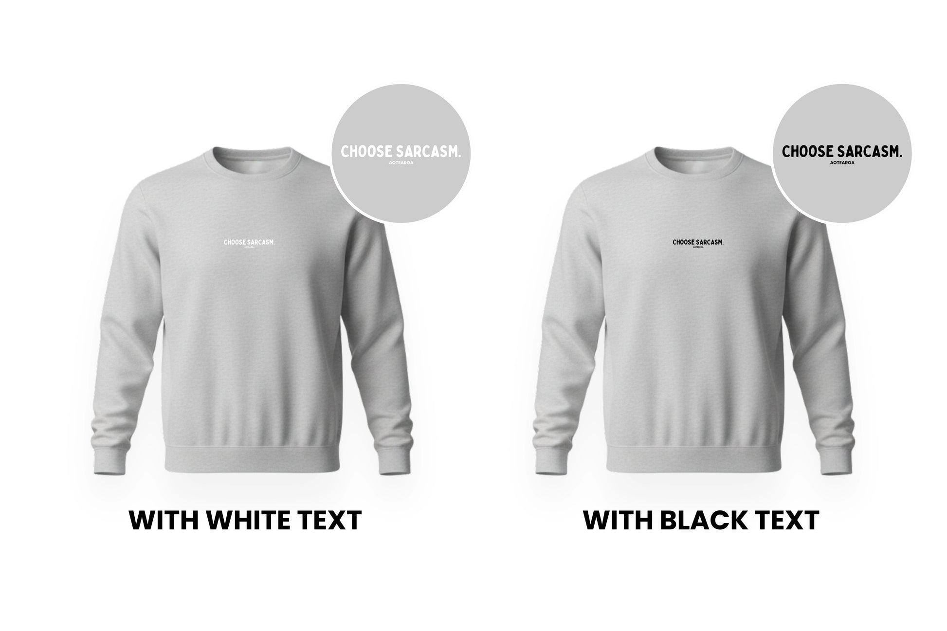 HINT OF SARCASM CREWNECK.
