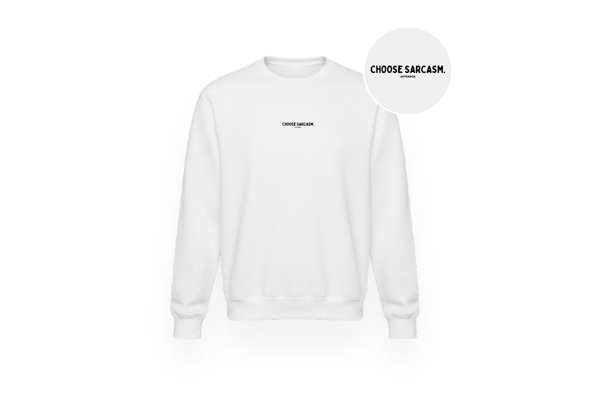 HINT OF SARCASM CREWNECK.